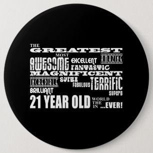 Macaron Rond 15,2 Cm 21èmes ans de fête d'anniversaire d'amusement
