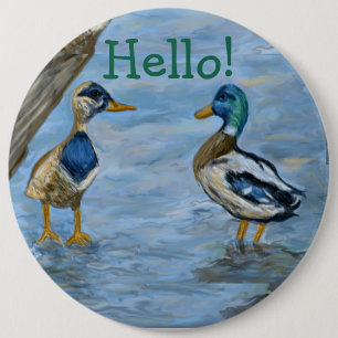 Macaron Rond 15,2 Cm 2 Canards en Conversation