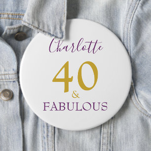 Macaron Rond 15,2 Cm 40 and Fabulous Modern 40th Birthday