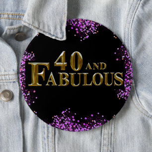 Macaron Rond 15,2 Cm 40e anniversaire