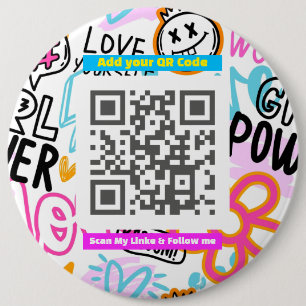 Macaron Rond 15,2 Cm Accessoire amusant « Scannez-moi » pour un partage