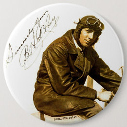 Macaron Rond 15,2 Cm Acteur de l'aviateur Daredevil DeLay - Bouton Brav