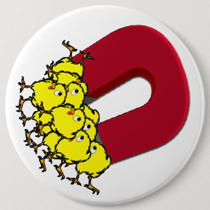 Macaron Rond 15,2 Cm Aimant de poussin