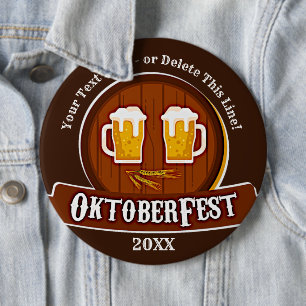 Macaron Rond 15,2 Cm Ajouter un nom de texte Année Oktoberfest Party 20