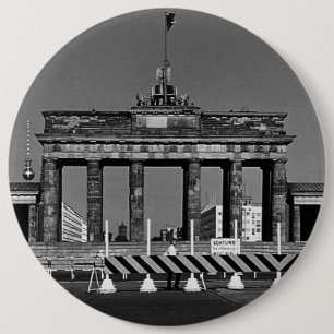Macaron Rond 15,2 Cm Allemagne vintage Porte de Brandebourg Berlin 1970