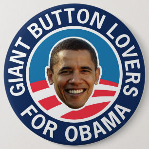 Macaron Rond 15,2 Cm Amants géants de bouton pour Obama