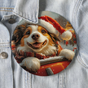 Macaron Rond 15,2 Cm Anatolie Berger Chien Roller Dessous de verre Noël