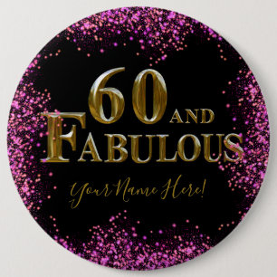 Macaron Rond 15,2 Cm Anniversaire 60 ans