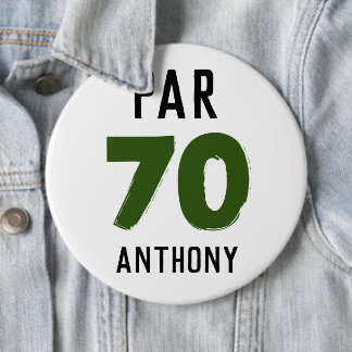 Macaron Rond 15,2 Cm Anniversaire Golfer Funny 70e heureux papa Par