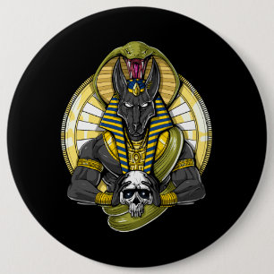 Macaron Rond 15,2 Cm Anubis Egyptian Wolf God