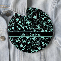 Macaron Rond 15,2 Cm aqua bleu moderne biochimie vie complexe