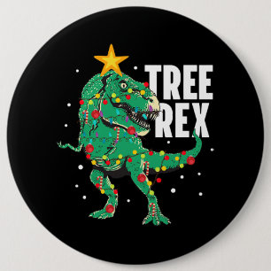 Macaron Rond 15,2 Cm Arbre Rex Funny TRex Lover Dinosaur Arbre de Noël