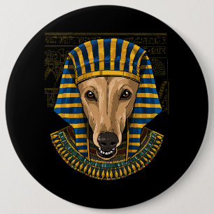 Macaron Rond 15,2 Cm Archéologue égyptien des pharaons Greyhound