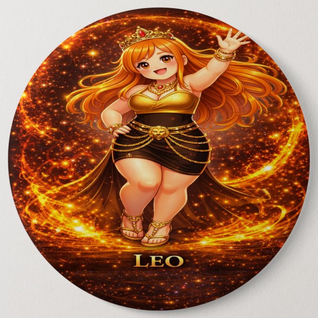 Macaron Rond 15,2 Cm Archive Galaxy: Leo Solar Queen (Devant)
