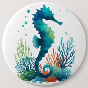 Macaron Rond 15,2 Cm art marin/de plage/côtier hippique