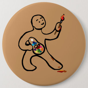 Macaron Rond 15,2 Cm Artiste au travail