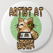 Artiste au travail – design de chat mignon