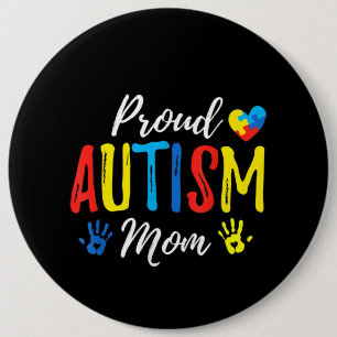 Macaron Rond 15,2 Cm Autiste   Fier Autisme Maman pièce de casse-tête