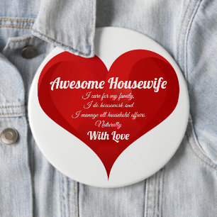 Macaron Rond 15,2 Cm Awesome Housewoman Fide Citation Amour Coeur