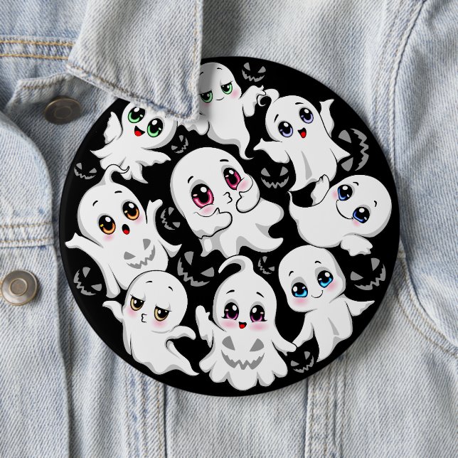 Macaron Rond 15,2 Cm Baby Ghosts Éffrayant mignon Halloween humeur (En situation)