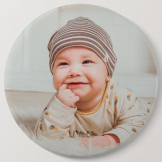 MACARON ROND 15,2 CM BABY PHOTO CUSTOM BIG BUTTON