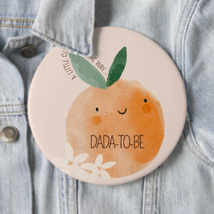 Macaron Rond 15,2 Cm Baby shower botanique Little Cutie Orange Citrus
