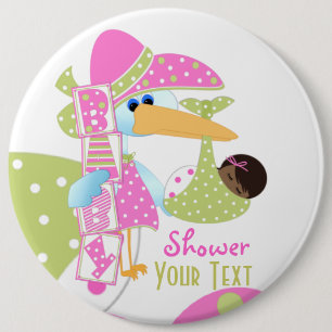 Macaron Rond 15,2 Cm Baby shower * Bouton
