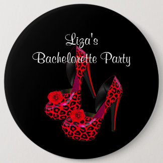 Macaron Rond 15,2 Cm Bachelorette Bachelorette Party Rouge Noir Chaussu