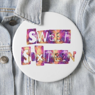 Macaron Rond 15,2 Cm Beau Sweet sixteen