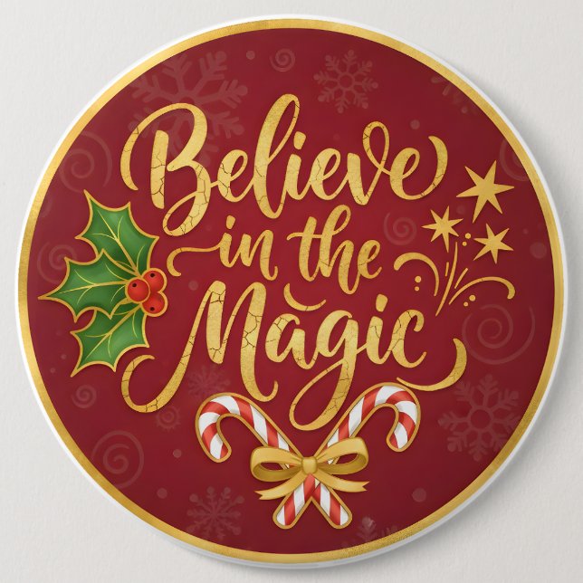Macaron Rond 15,2 Cm Believe in the Magic (Devant)