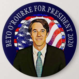 Macaron Rond 15,2 Cm Beto O'Rourke pour l'élection présidentielle améri