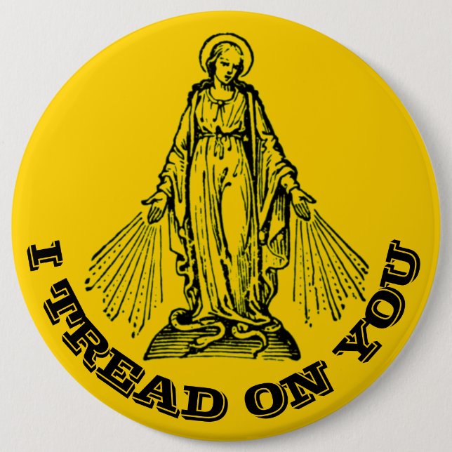 Macaron Rond 15,2 Cm Bienheureuse Vierge Mère Marie Catholique Religieu (Devant)