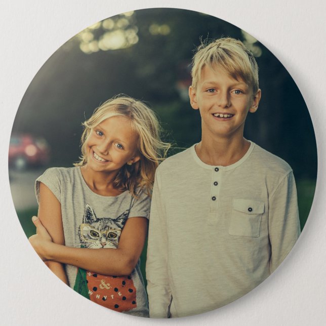 Macaron Rond 15,2 Cm Big custom photo button (Devant)