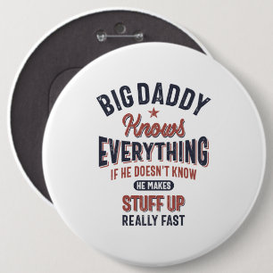 Macaron Rond 15,2 Cm Big Daddy Sait Tout Père grand-père