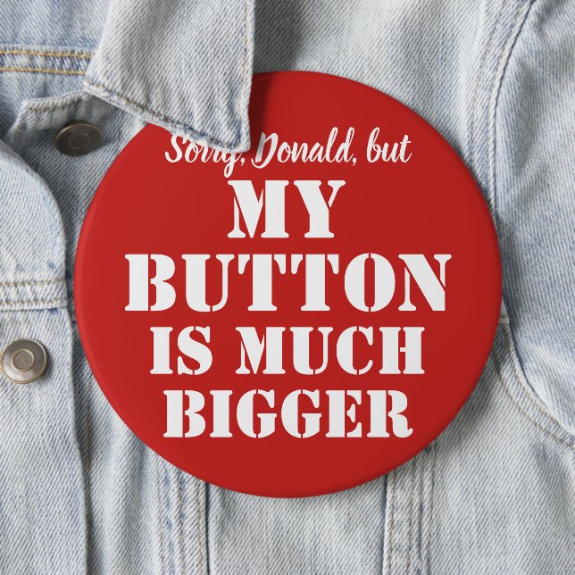 Macaron Rond 15,2 Cm Big Red Button sarcasme - personnalisable (En situation)