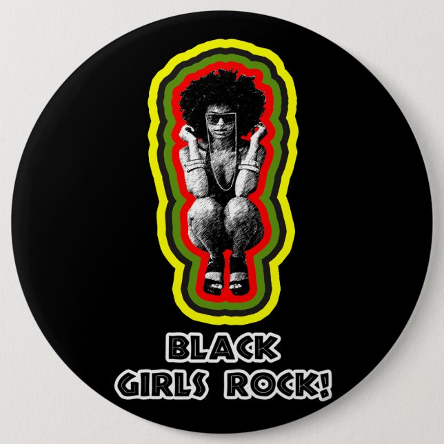 Macaron Rond 15,2 Cm Black Girls Rock ! (Devant)