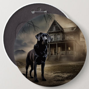 Macaron Rond 15,2 Cm Black Labrador Halloween