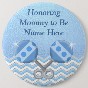 Macaron Rond 15,2 Cm Bleu et maman personnalisée par blanc à être Pi