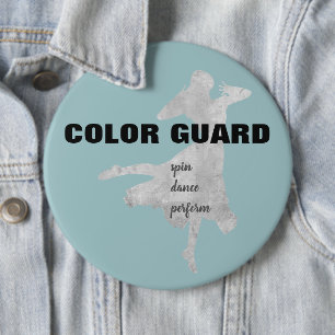 Macaron Rond 15,2 Cm Blue Grey Black Color Guard Danse de rotation