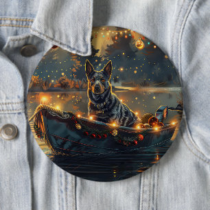 Macaron Rond 15,2 Cm Blue Heeler Noël Festive Voyage