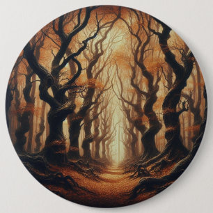 Macaron Rond 15,2 Cm Bois d'automne gothique