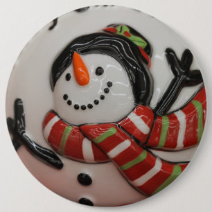 Macaron Rond 15,2 Cm Boule de neige