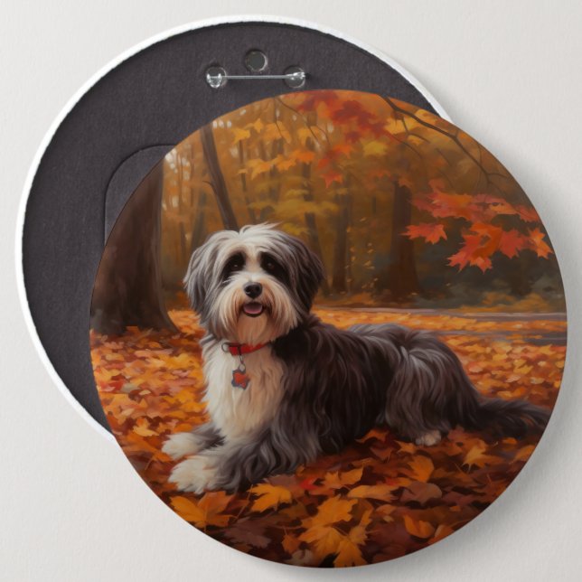 Macaron Rond 15,2 Cm Bouton (Devant & derrière)