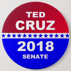 Macaron Rond 15,2 Cm Bouton 2018 politique de sénat de Ted Cruz