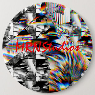 Macaron Rond 15,2 Cm Bouton Arc en ciel