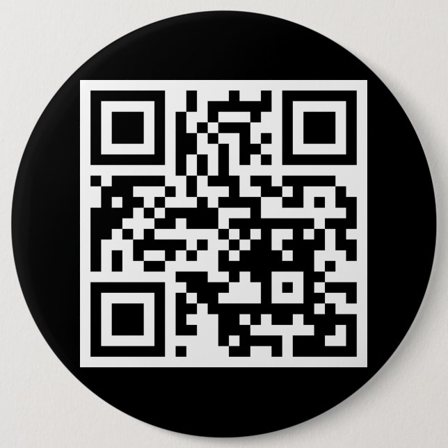 Macaron Rond 15,2 Cm Bouton Arrondi du code QR uniquement (Devant)