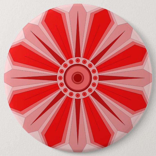 Macaron Rond 15,2 Cm Bouton avec l'art de la fleur (Devant)