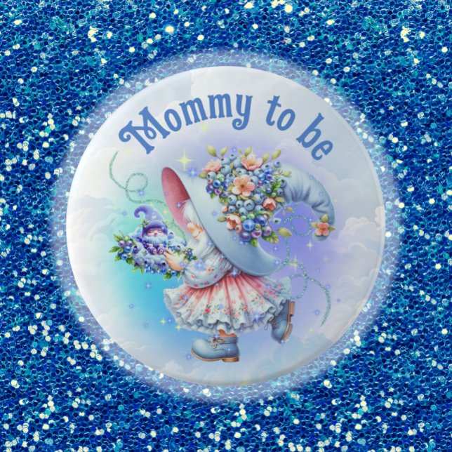 Macaron Rond 15,2 Cm Bouton Basse Basse Basse Blueberry Souhaite Gnome (Créateur téléchargé)