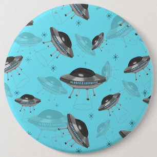 Macaron Rond 15,2 Cm Bouton bleu UFO