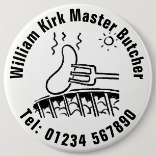 Macaron Rond 15,2 Cm Bouton Boucher maître